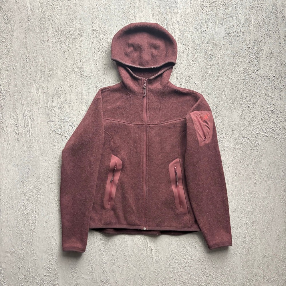 VArc'teryx Full Zip Fleece Hoodie Women Medium Red Burgundy